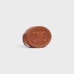 CROSSBODY OVAL PURSE CUIR TRIOMPHE IN SMOOTH CALFSKIN TAN - Image 2